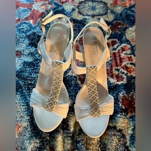 White Heeled Bridal Sandals